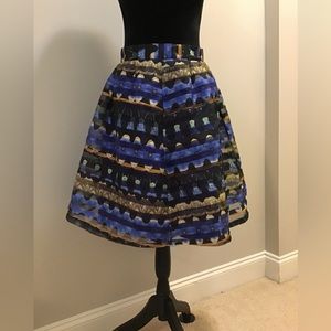 Sheer Midi Skirt, Large, Multi color